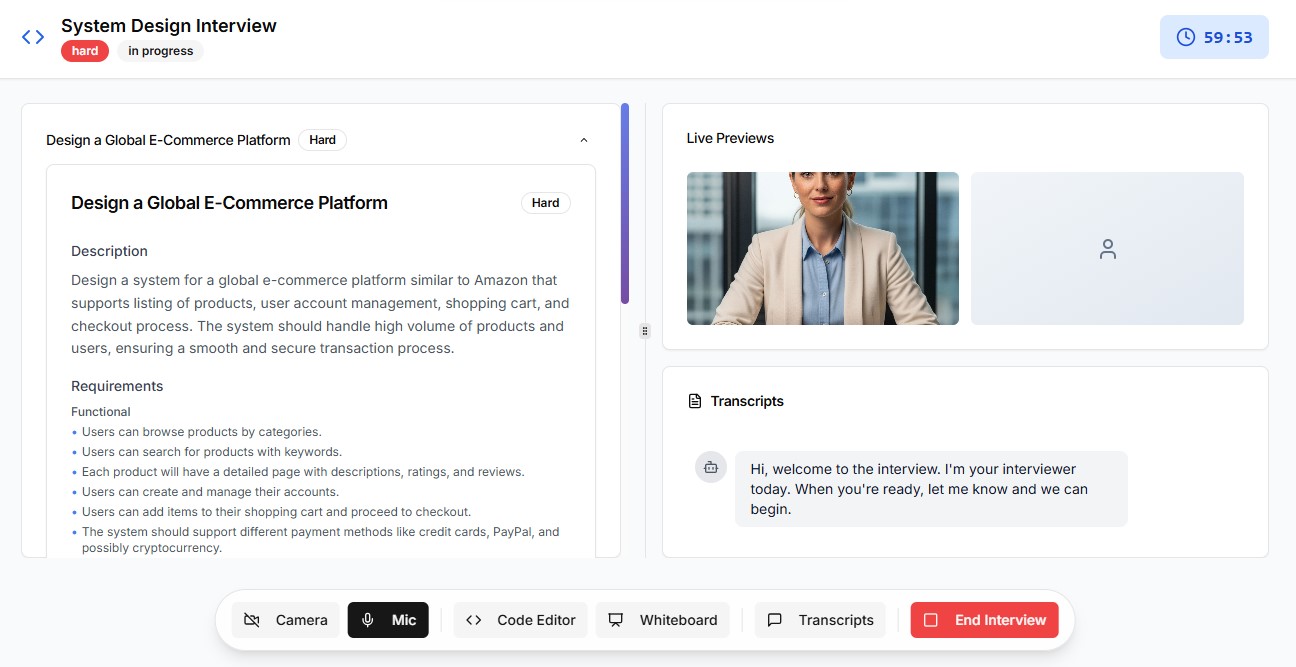 Active Interview Session